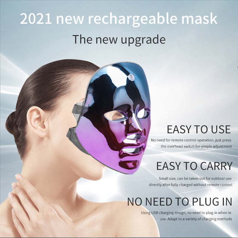 Rechargeable LED face mask – easy to use, easy to carry